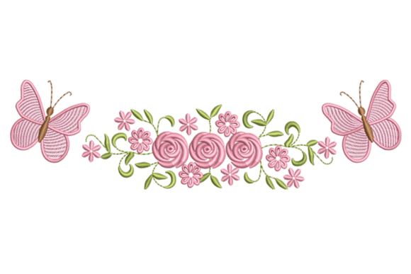 Butterfly Floral Border Embroidery Review