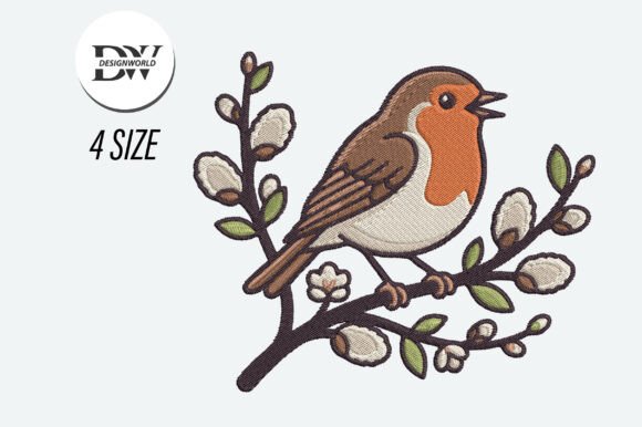 Robin Bird Embroidery Design Review for Holiday Collections