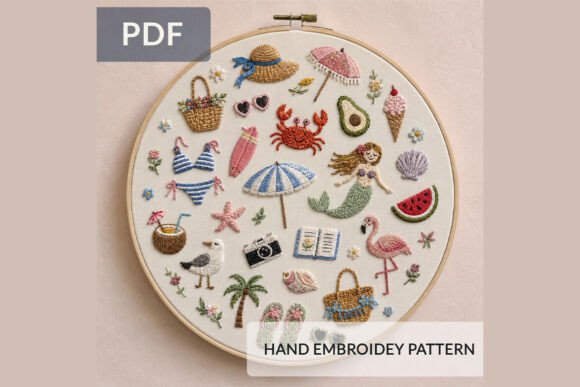Summer Beach Embroidery Pattern PDF Review